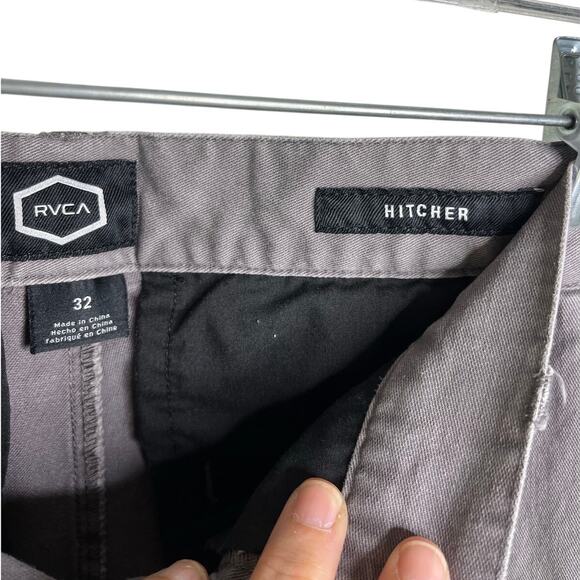 RVCA Chino Pants Womens 32 Med Gray Hitcher Stretch Ankle Cut - Picture 6 of 7